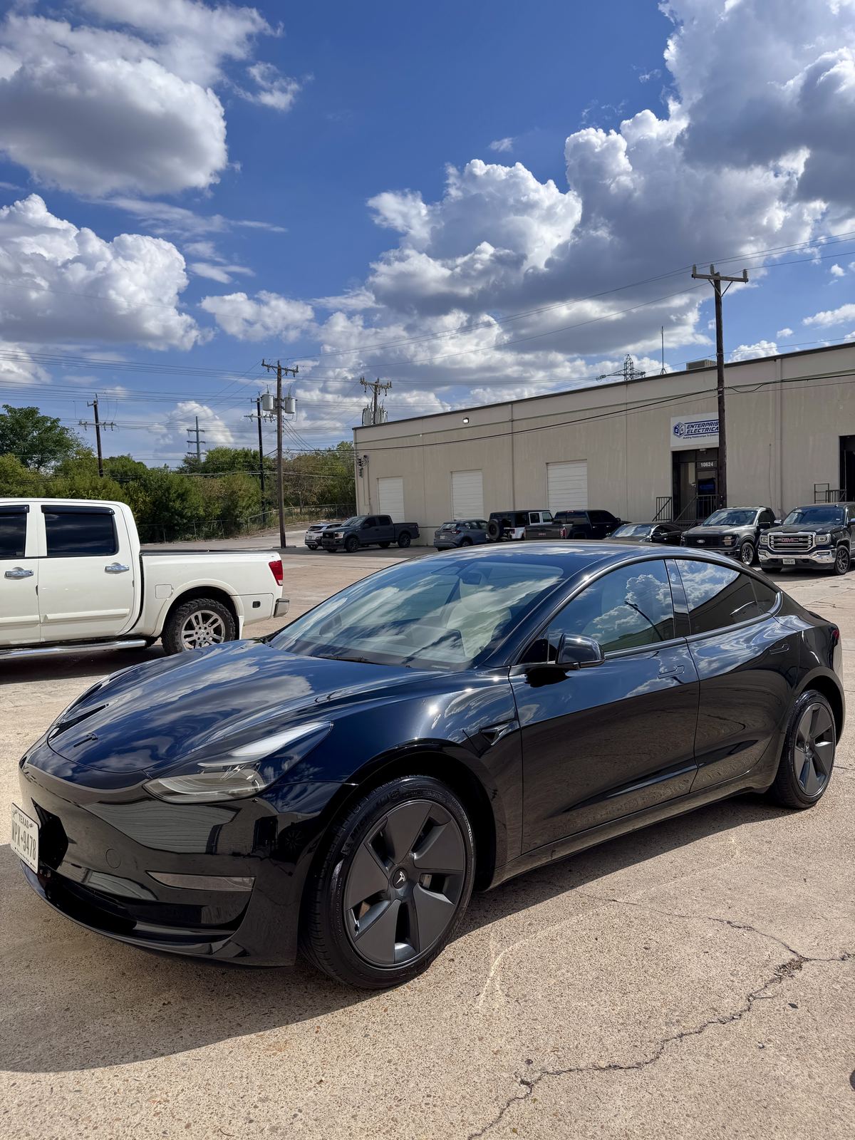 Black Tesla Model 3 ceramic tint San Antonio