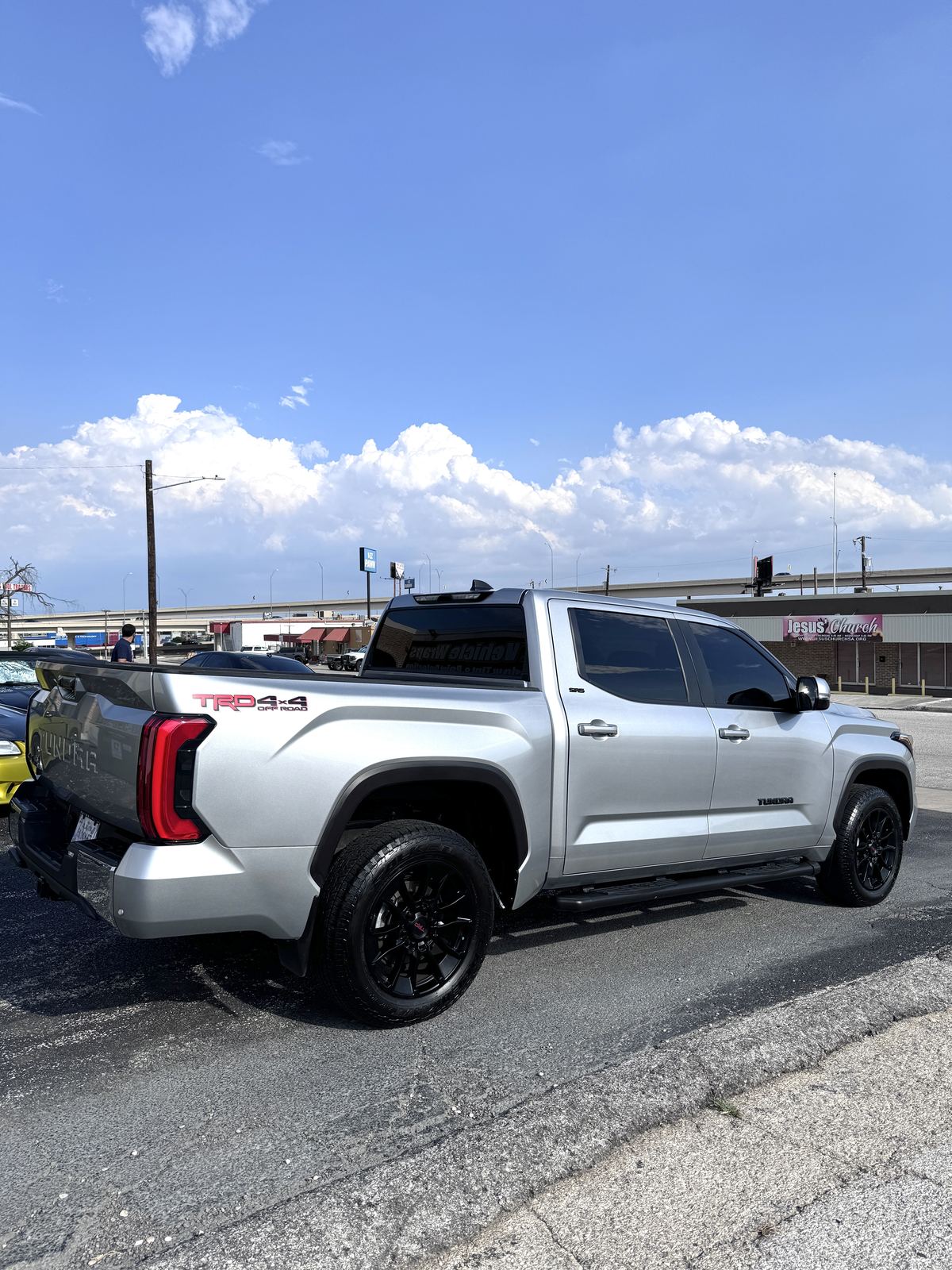 Silver Toyota Tundra TRD mobile detail San Antonio